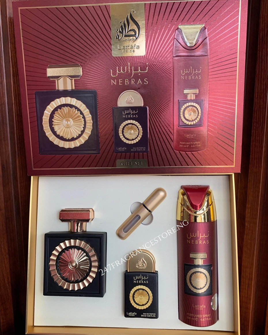 Nebras 3in1 Lattafa Set | 247Fragrancestore.ng. Smell good , feel good
