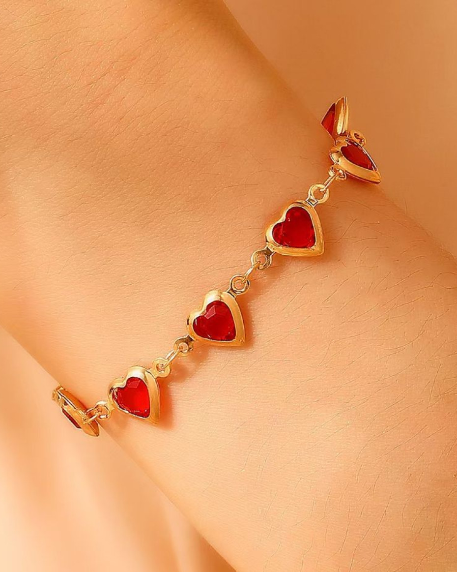 RUBY HEART BRACELET