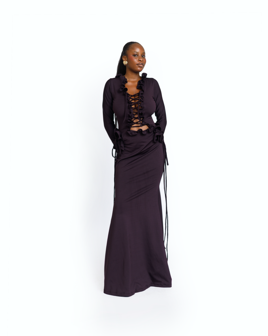 Plum Plunge Dress