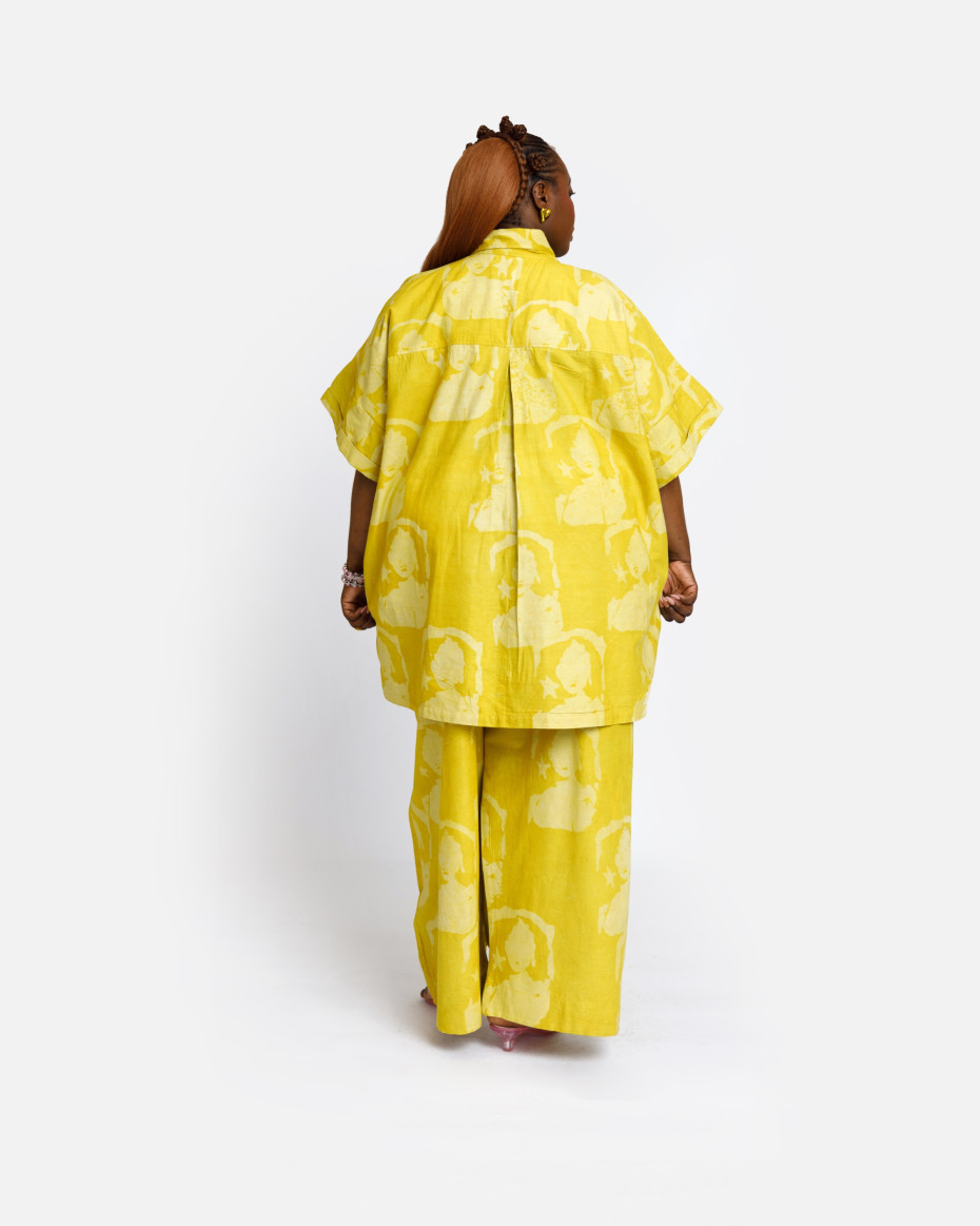 Mustard Babe Baggy Shirt & Pants Set