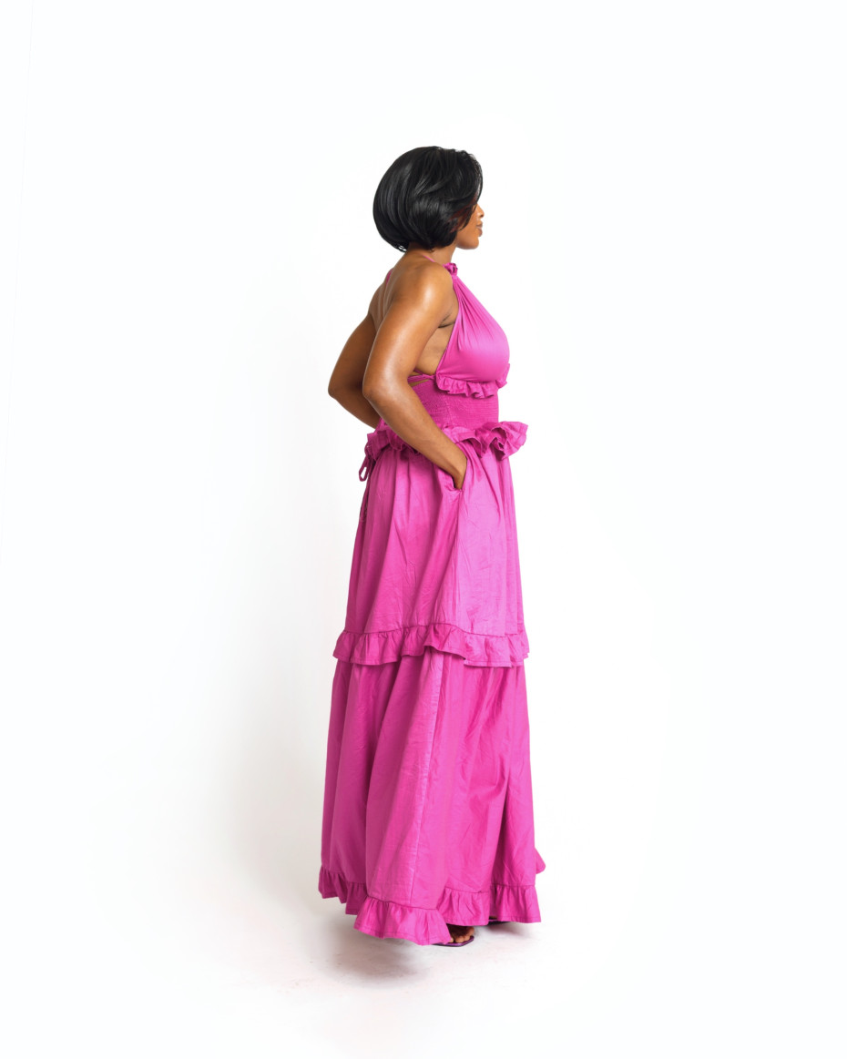 Hot Pink Caribbean Maxi Dress