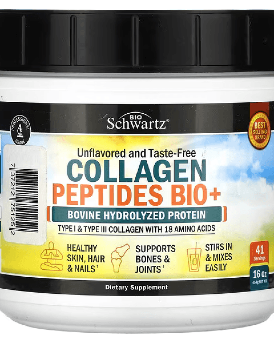 BIOSCHWARTZ Collagen Peptides Bio+ Powder (Type 1 & 3 + 18 Amino Acids ...