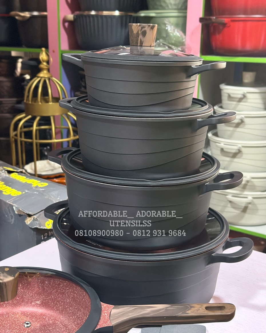 Donnor 15pcs Granite cookware set (BLACK) | Affordable Adorable Utensils.  Create your dream kitchen