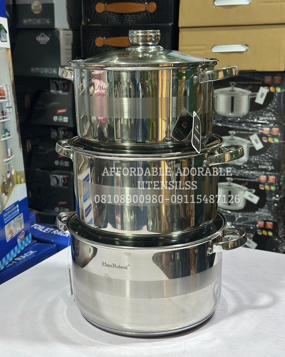 Haus Roland 6-Piece Stainless Steel Cooking Pot Affordable