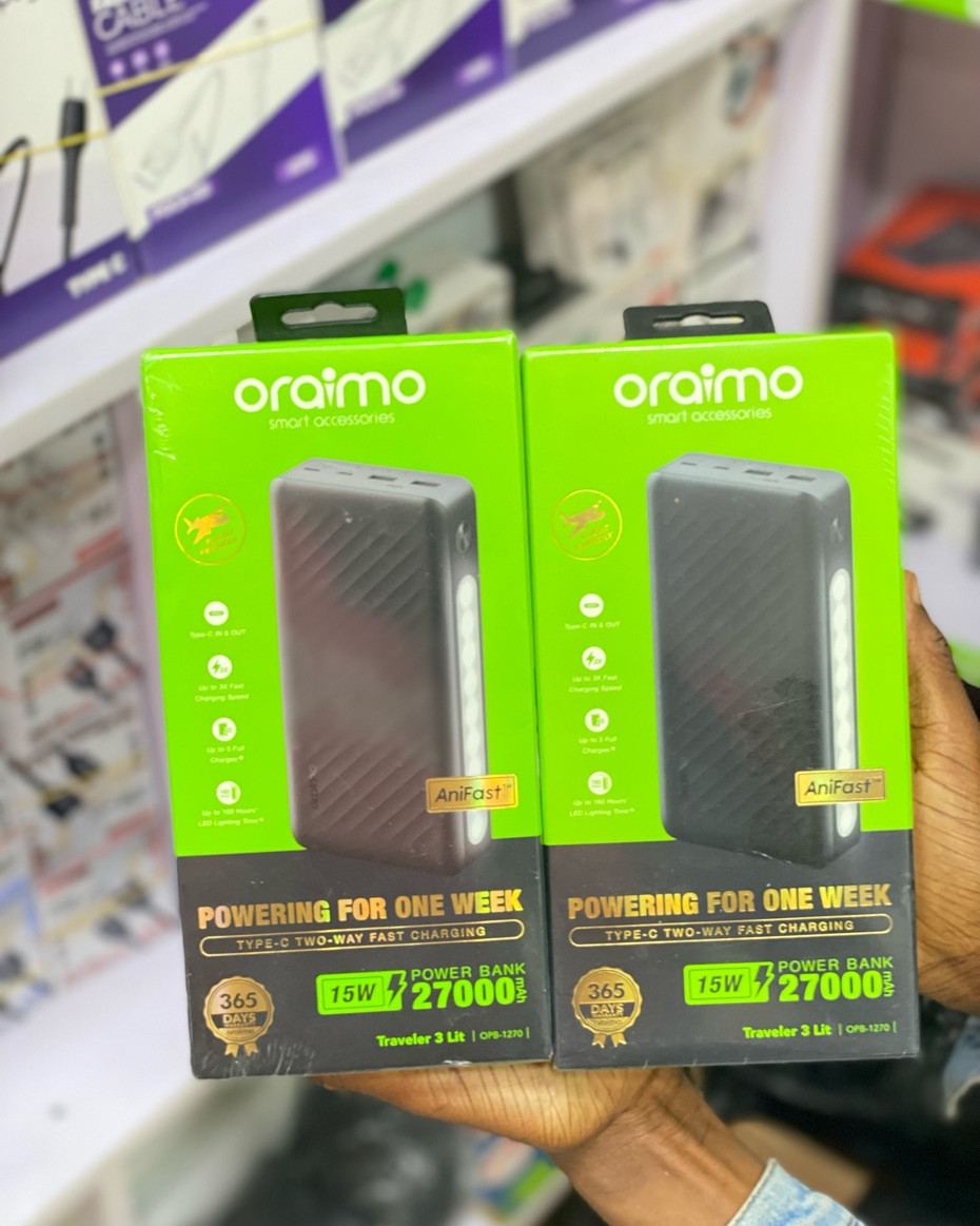 oraimo Traveler Lit 27000mAh 15W Power Bank BLAQGOLD