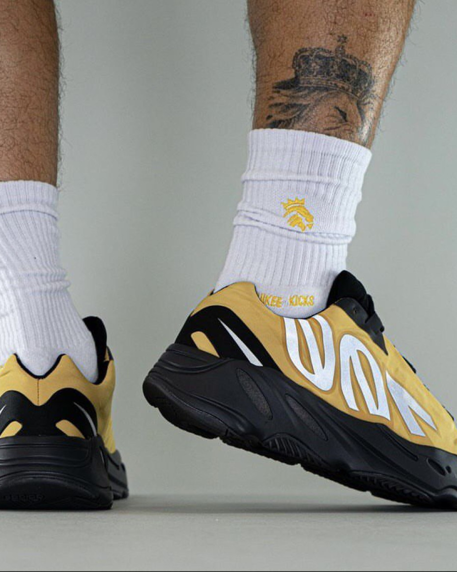 honey flux yeezy 700 on feet