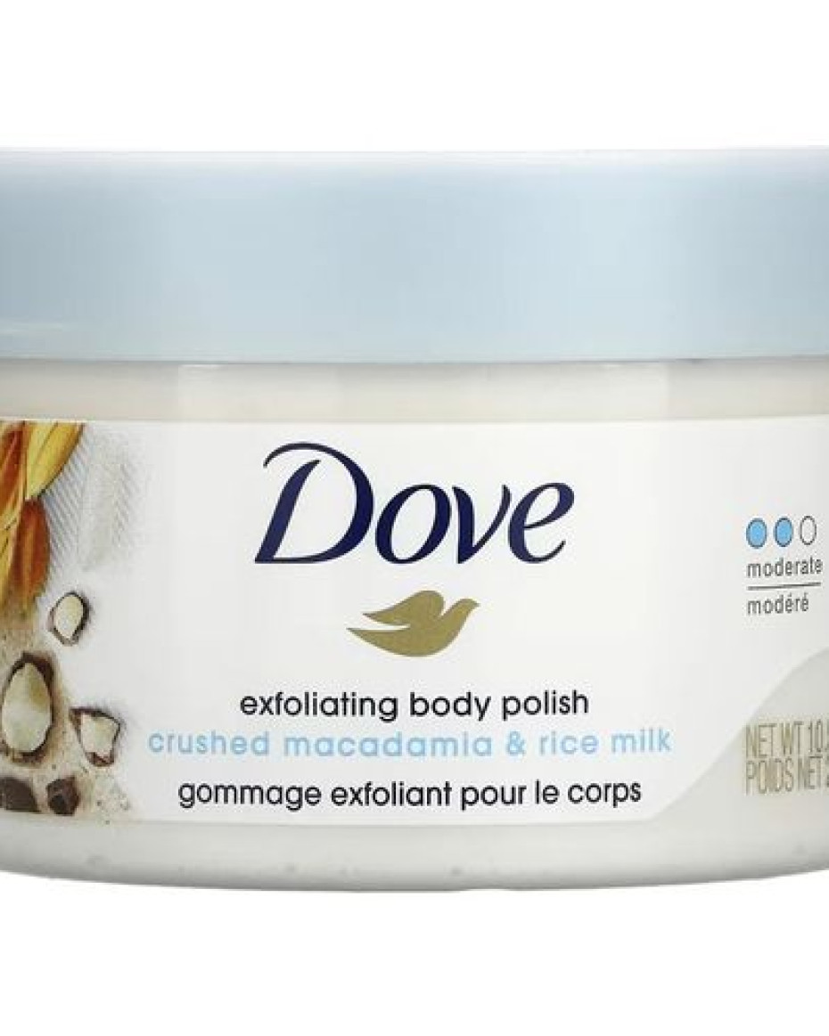 Dove Body Scrub Crushed Macadamia An Rice Milk