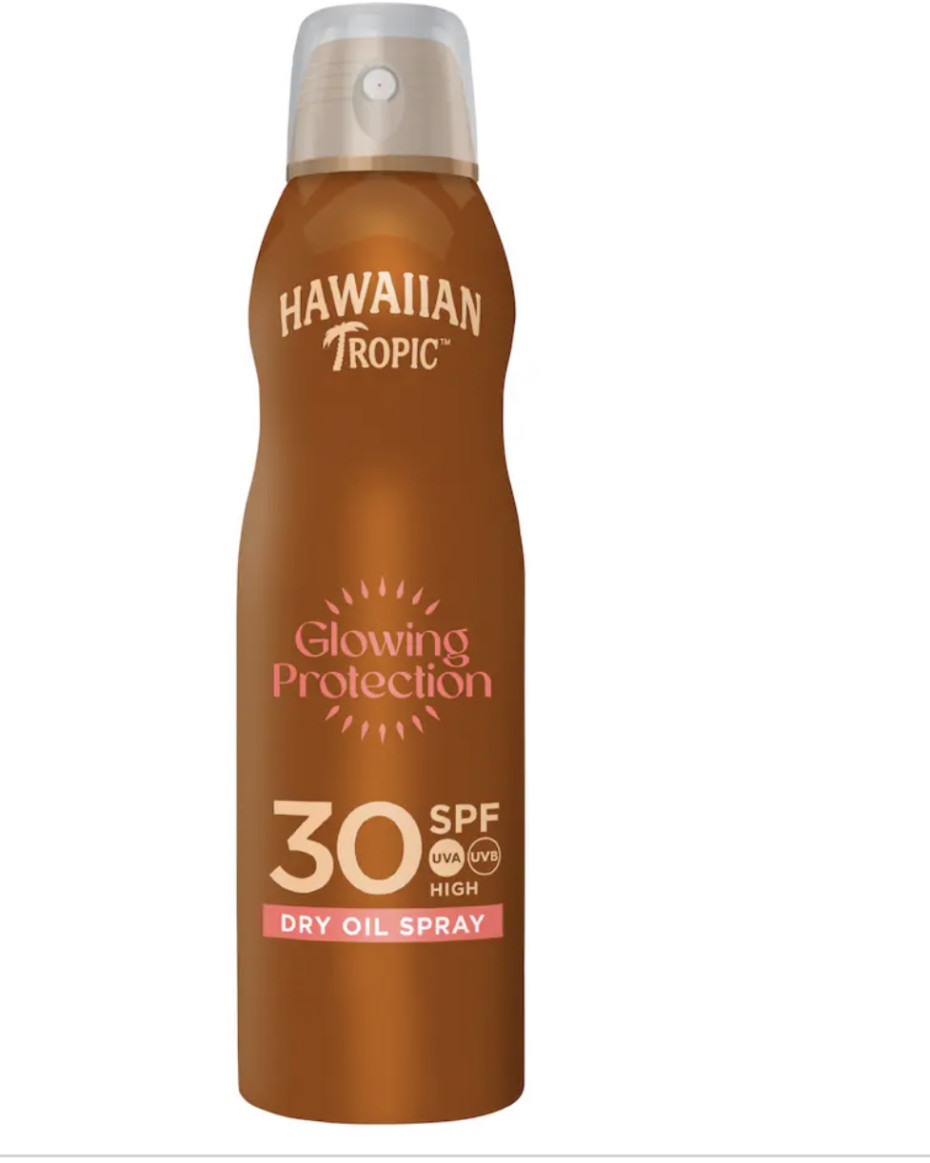 Hawaiian Tropic Glowing Protection  30 SPF Dry Oil Spray Beautiful Tan