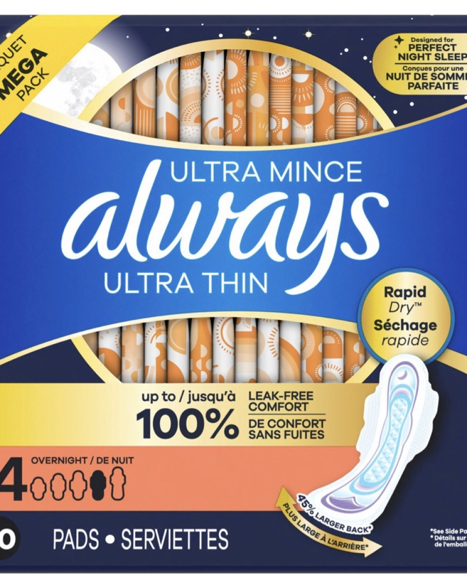 Always Ultra Thin Size 4 Overnight Pad
