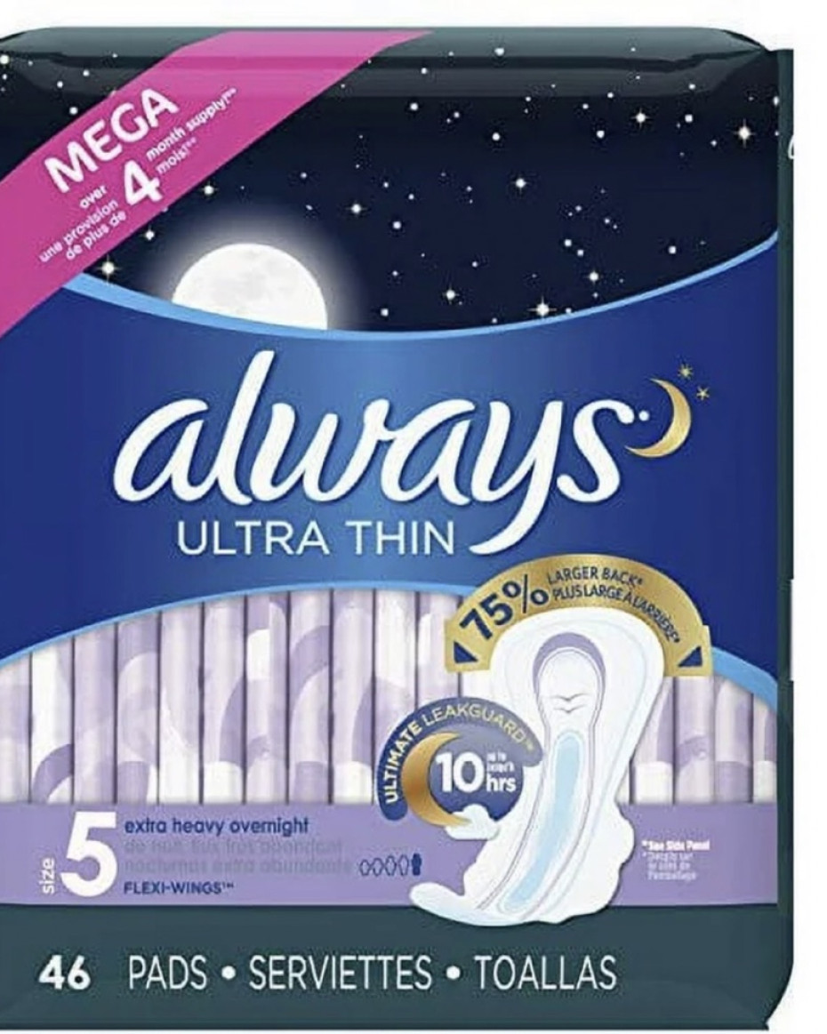 Always Ultra Thin Size 5 Extra Heavy Flow Pad