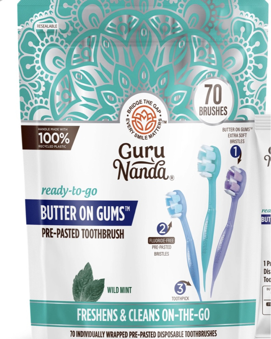 Guru Nanda Ready To Go Butter On Gums 70brushes