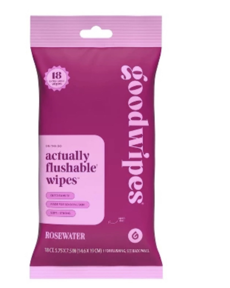Good Wipes Rose water Flushable Wipes 20counts
