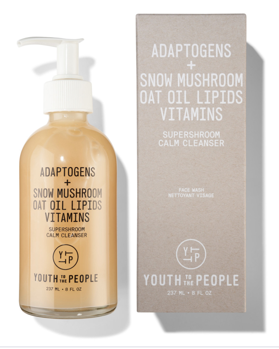 Adaptogens + Snow Mushroom Oat Oil Lipids Vitamin Calm Cleanser Youth To The People