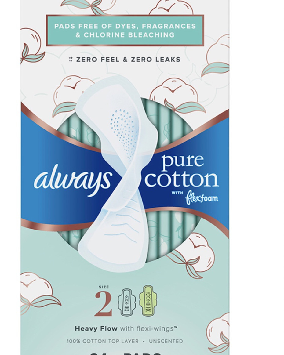 Always Pure Cotton Size 2 Heavy Flow Pad