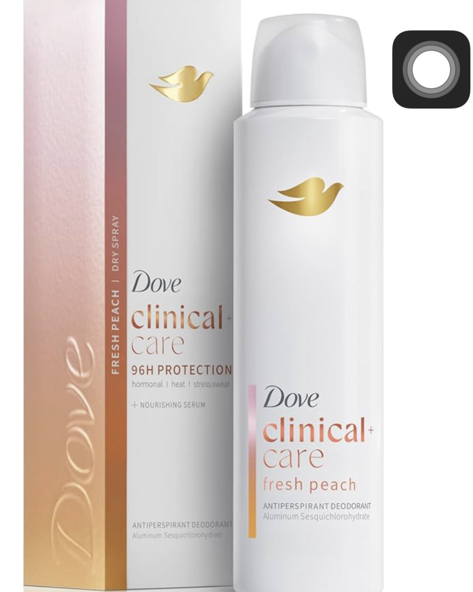Dove clinical care fresh peach dry spray