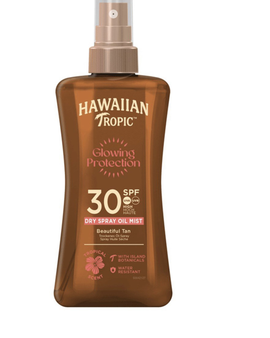 Hawaiian Tropic Glowing Protection 30 SPF Dry Spray Oil Mist Beautiful Tan