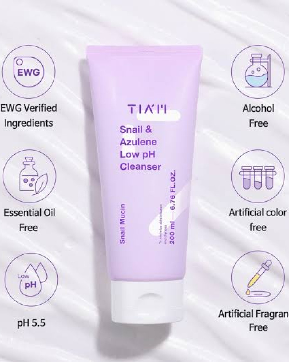 Tiam Snail & Azulene Low Ph Cleanser