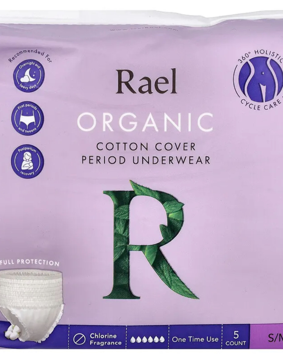 rael organic cotton cover period underwear L/XL