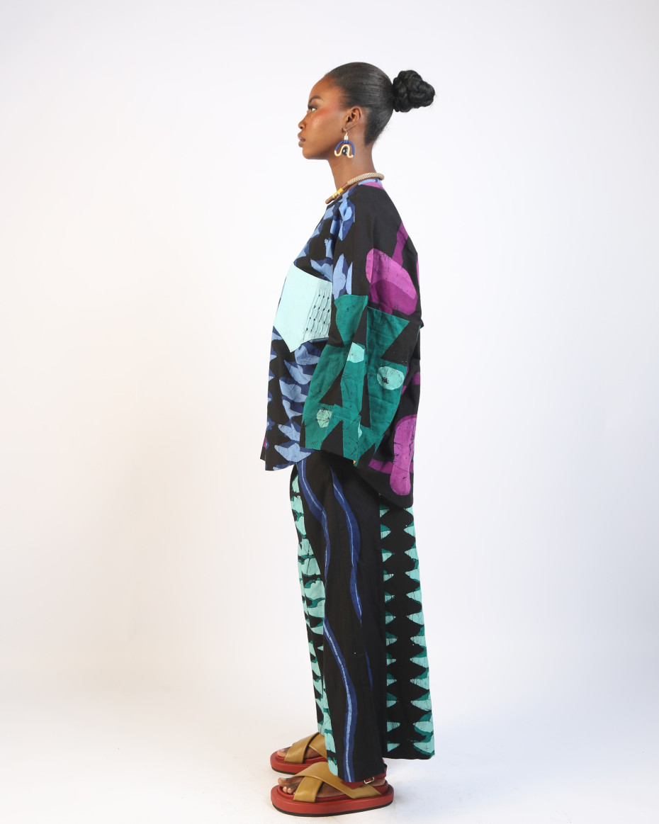 DARK MULTICOLOURED BUBA TOP