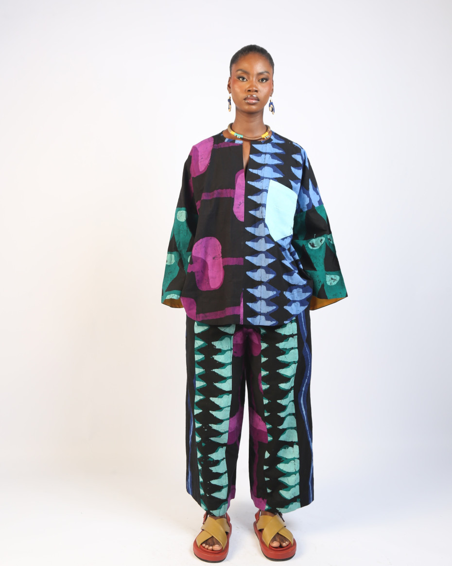 DARK MULTICOLOURED BUBA TOP