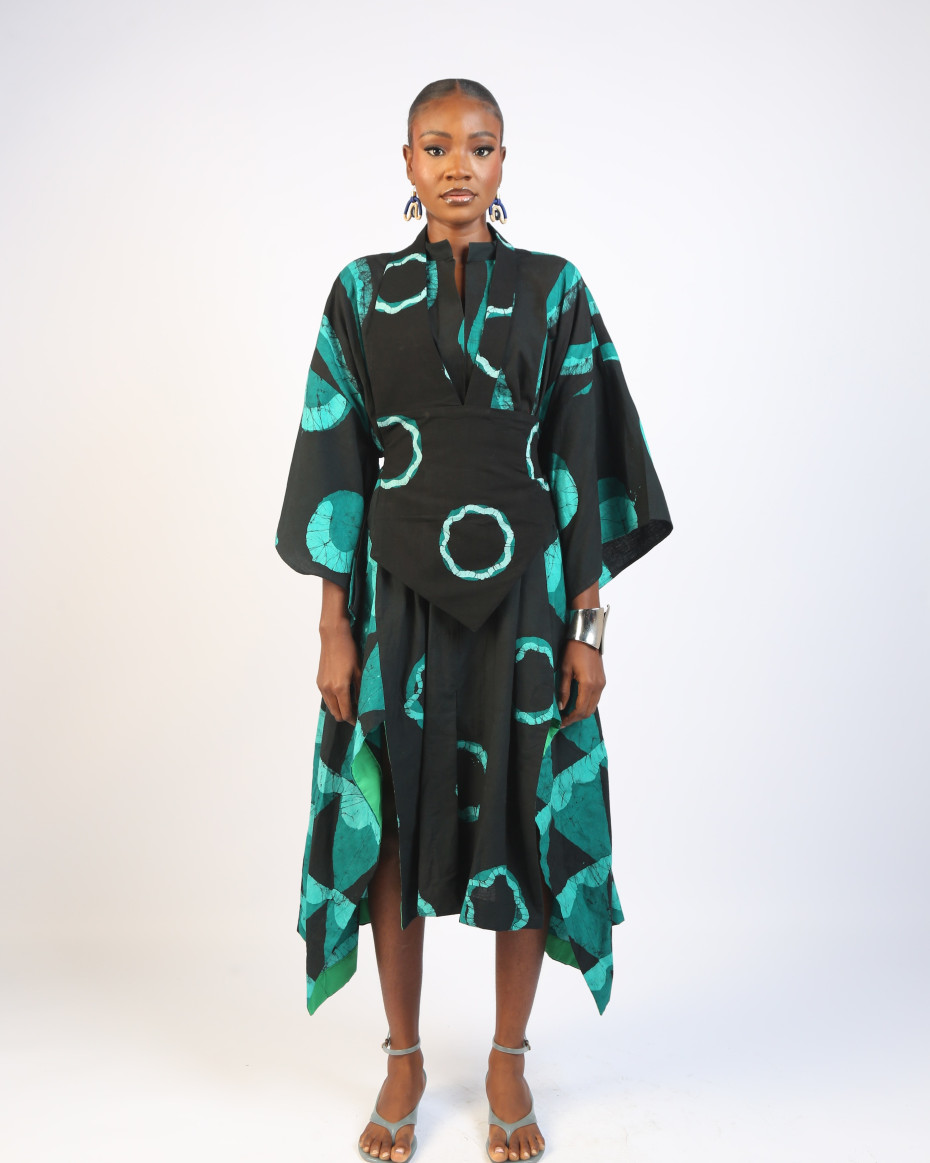 MULTIPRINT SHIRT DRESS