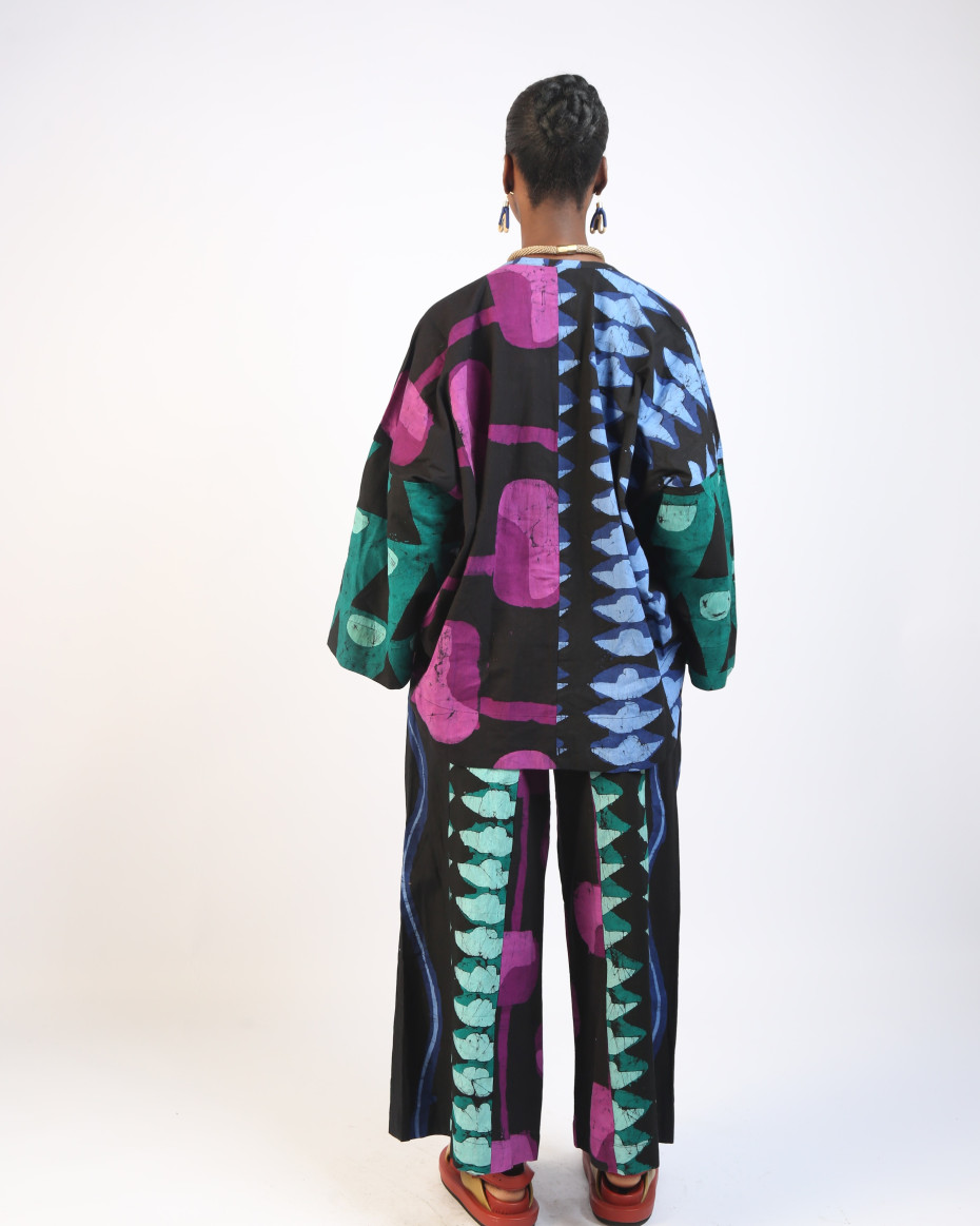 DARK MULTICOLOURED BUBA TOP