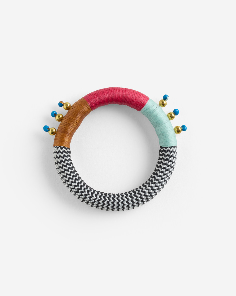 ASE BRACELET WHITE ZIG-ZAG MAGENTA MINT
