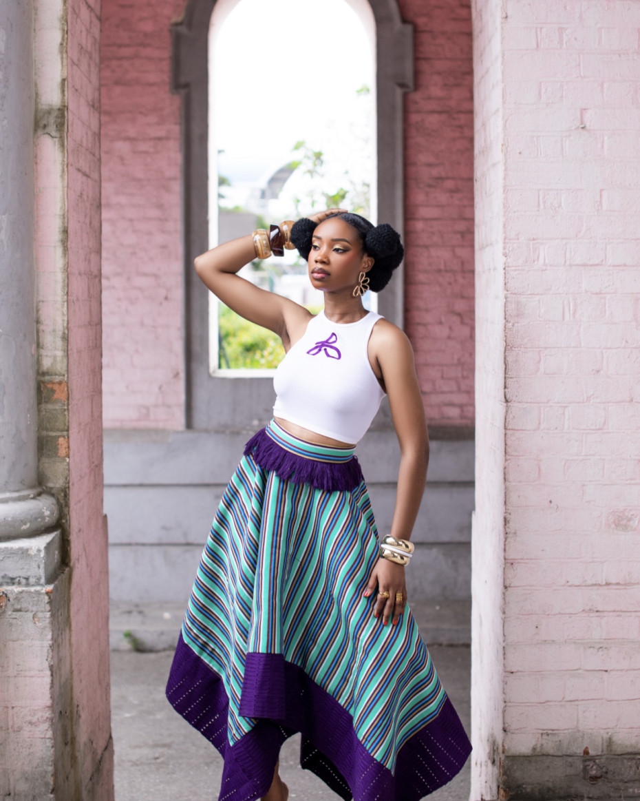 Olowo Skirt In Purple