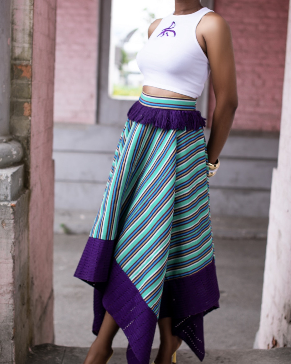 Olowo Skirt In Purple