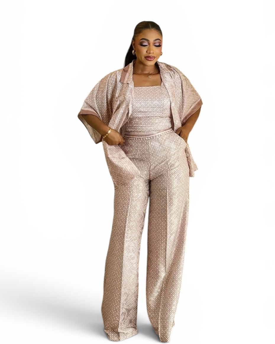 T5S Aduke 3 Piece Print Pants Set