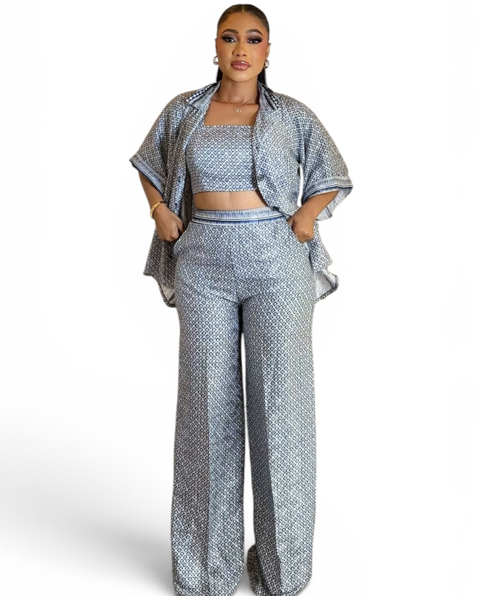 T5S Aduke 3 Piece Print Pants Set