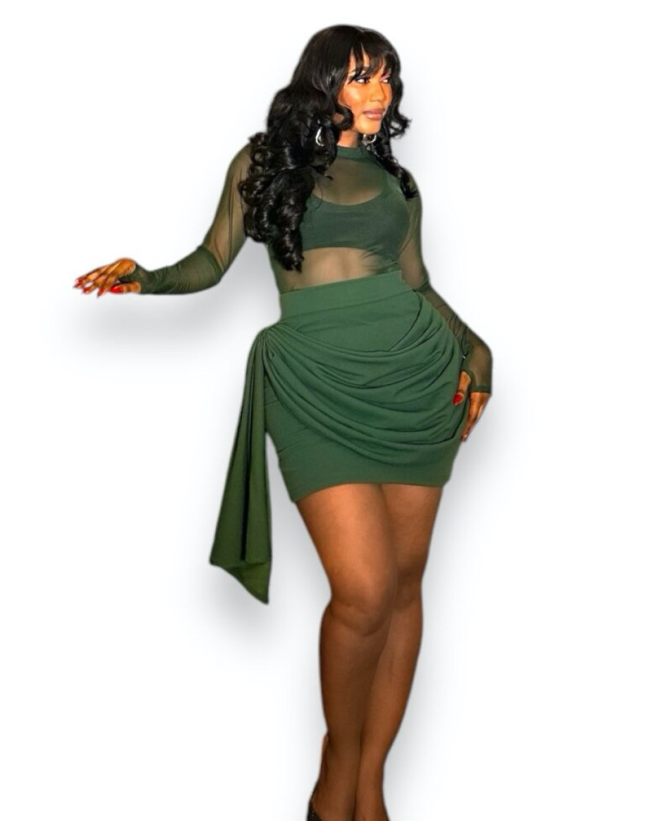Green Raeya Mesh Set