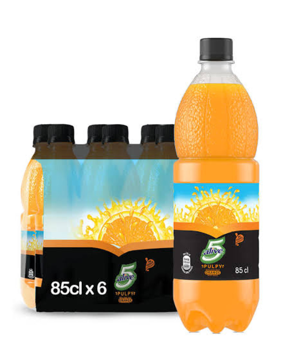 85cl PET x6 Five Alive pulpy orange ng