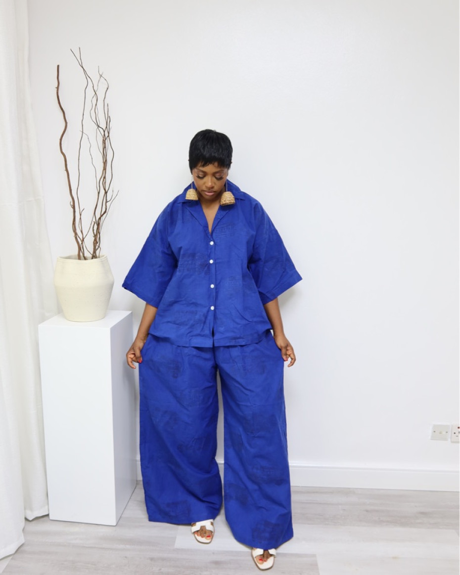 Blue Bus Shirt Pant Set