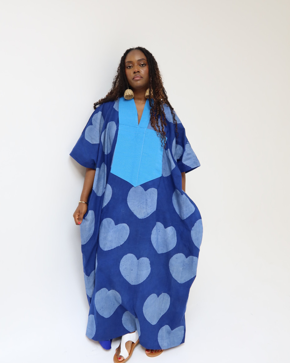 Blue Heart Full Length Maxi