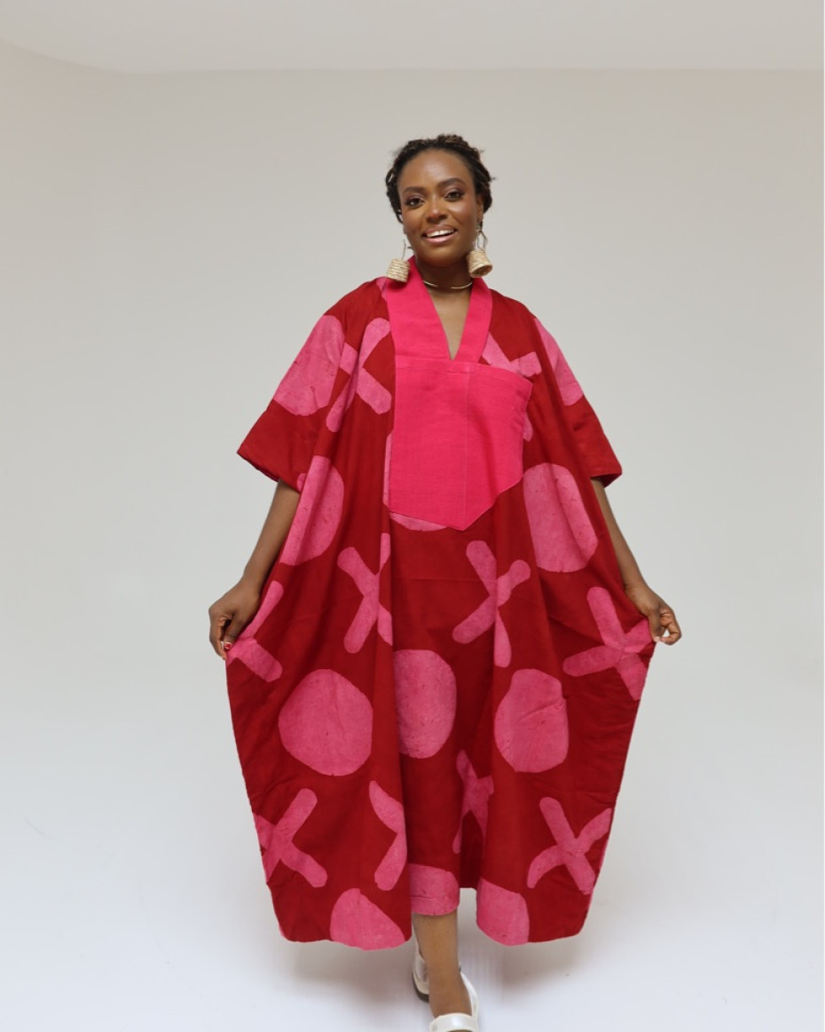 Red And Pink X And O 3/4 Maxi