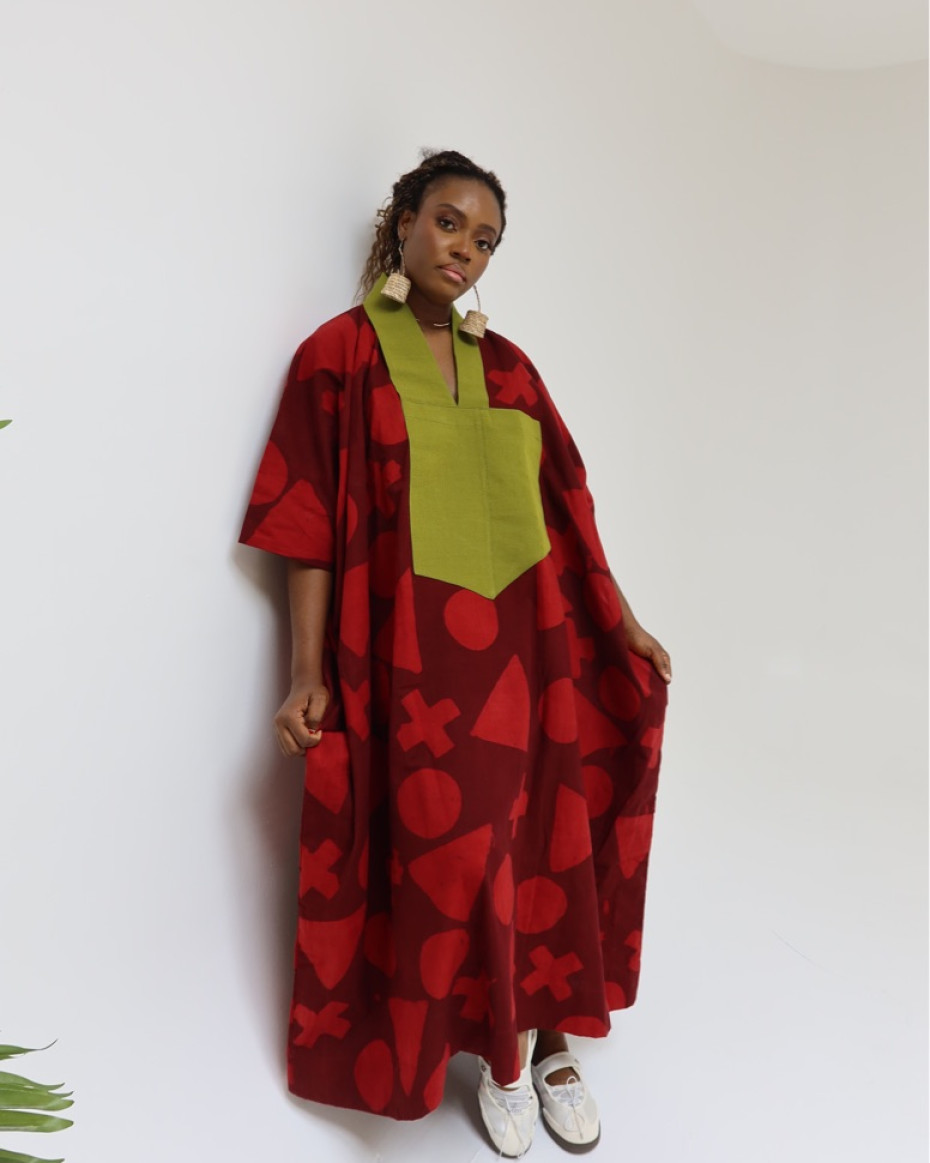 Maroon Tone 3/4 Maxi