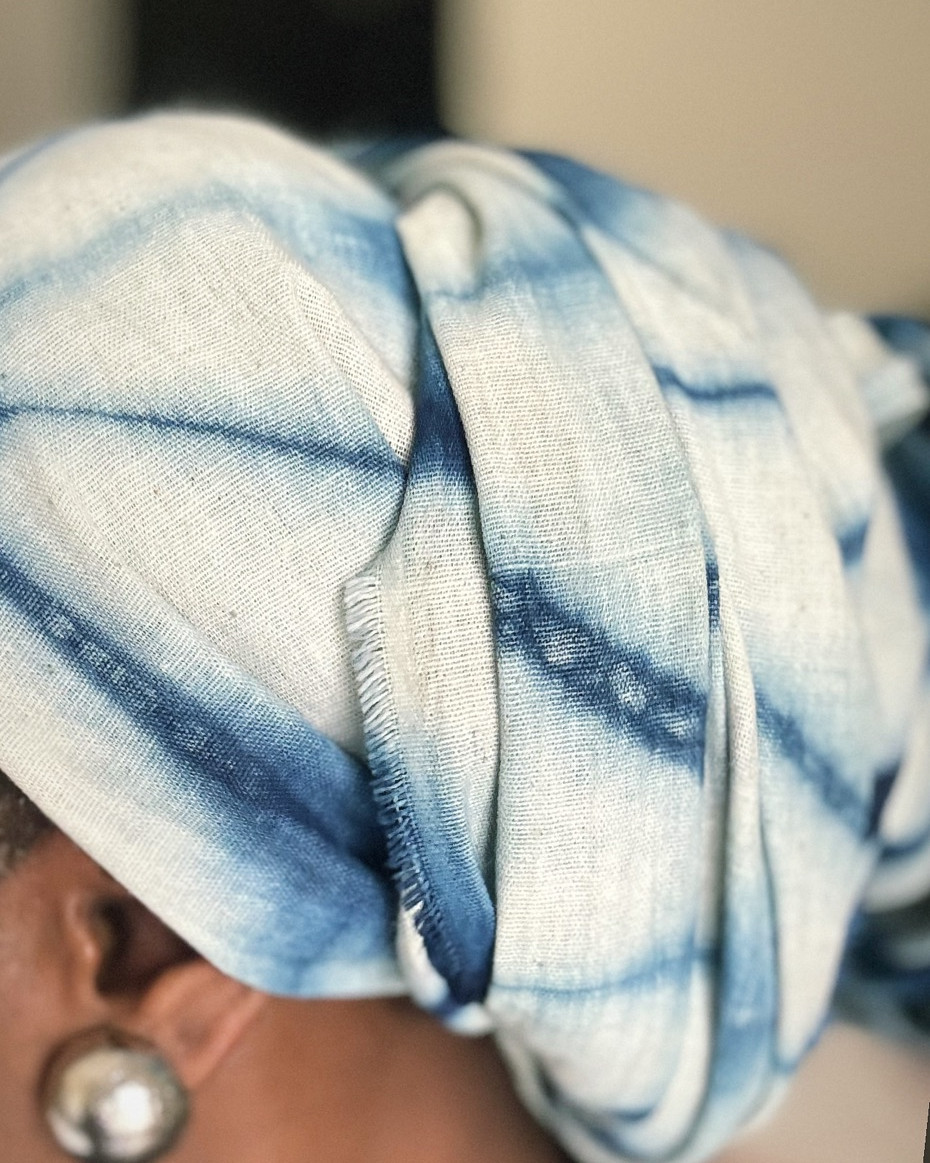 Heritage indigo Scarf