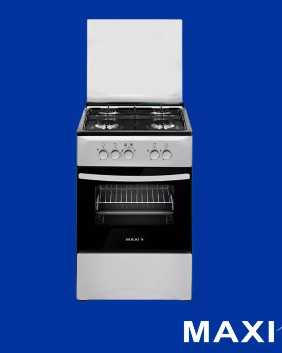 Maxi Gas Cooker 50x50 CM (4) Burners Black & Grey (BASIC)