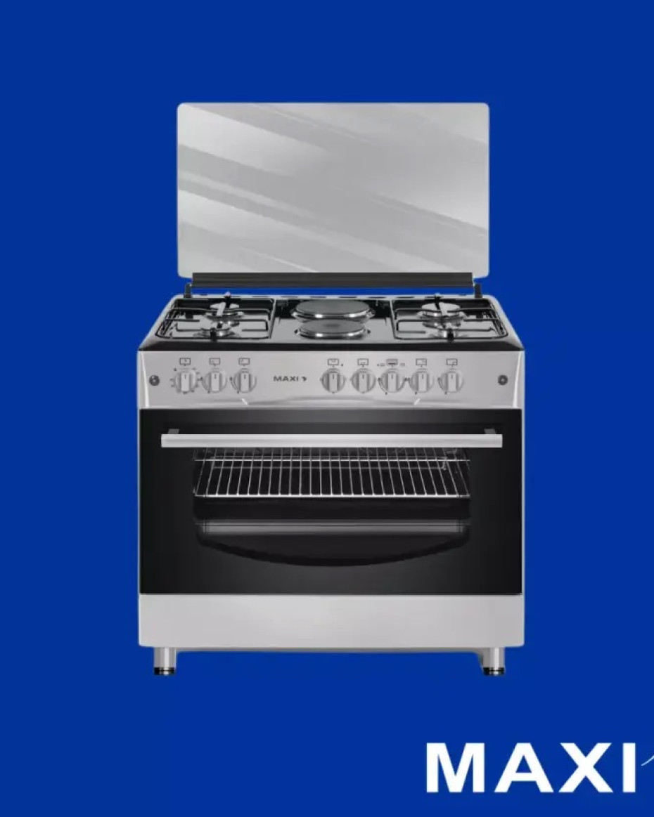 Maxi Gas Cooker 60x90 CM (4+2) Burners Black & Grey