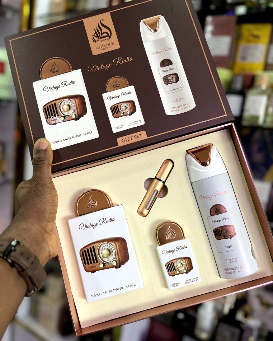 Vintage Radio Lattafa Giftset | AllureScentsation. Perfumes and