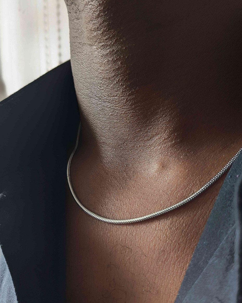 2mm Thin Silver Necklace (Men)