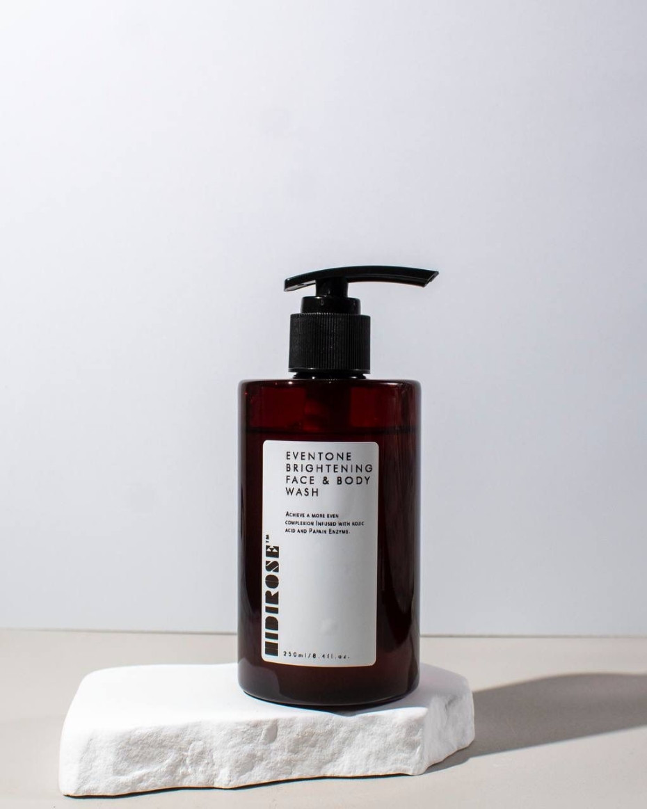 even-tone-kojic-brighten-face-and-body-wash-hidirose-beauty-simple
