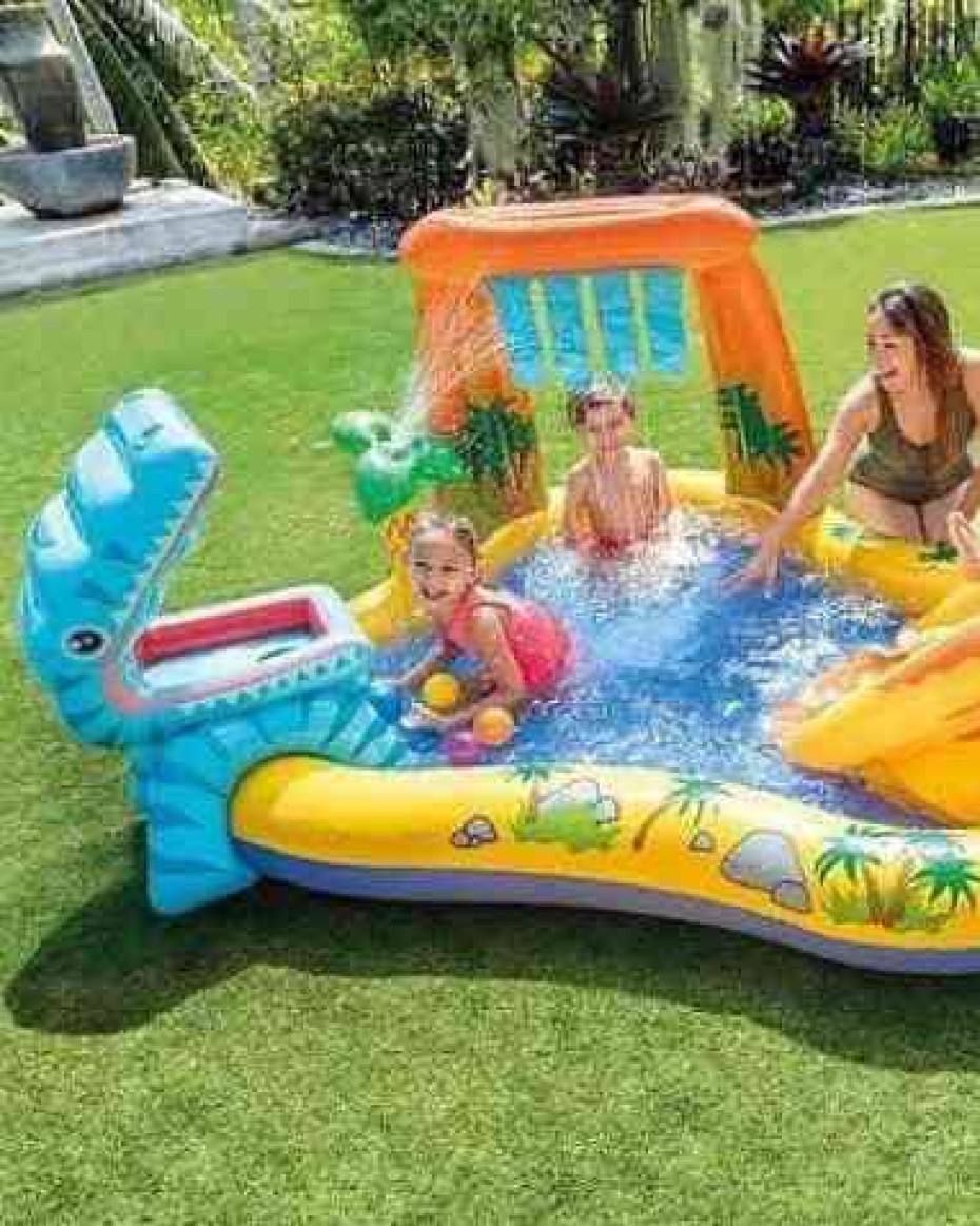 Intex Happy Dino Playcenter Inflatable Swim Pool
